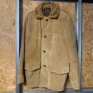 Sears Oakbrook jacket coat Suede Sherpa Rancher Men's 42 Regular Vintage